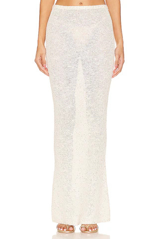 ASTA RESORT Carolina Skirt in Ivory Sequin from Revolve.com | Revolve Clothing (Global)