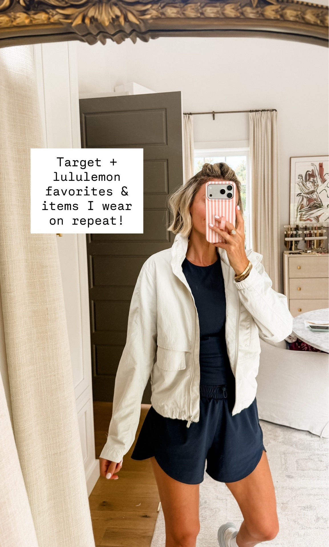 Love to mix high and low pieces! These do not disappoint- love how they are both such great quality for an elevated active look. Wearing S!

Loverly grey, Target activewear, black active set, Lululemon jacket, athleisure, everyday outfit ideas, women’s casual outfit, workout outfit inspo

#LTKSeasonal #LTKActive