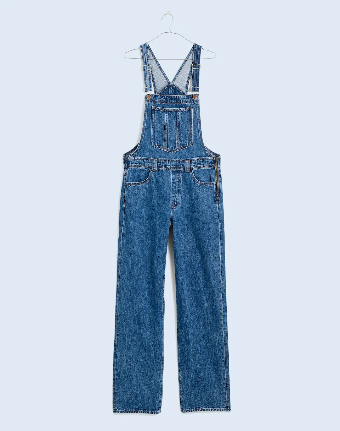 Petite Low-Slung Straight Overalls in Clifdon Wash | Madewell