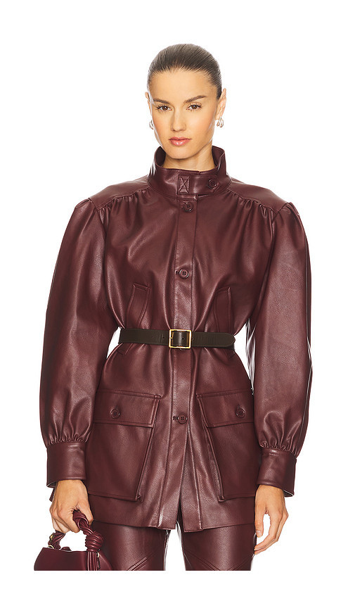 Bardot Clements Faux Leather Jacket in Burgundy. Size S. Also in L, M. | Revolve Clothing (Global)