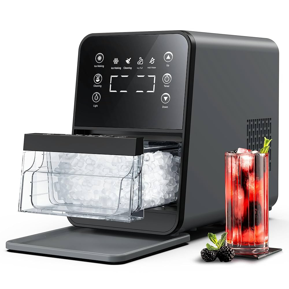 ecozy Nugget Ice Maker Countertop, Intuitive EcoScreen, 40lbs/24H Chewable Pebble Ice, 3lb Pull-O... | Amazon (US)