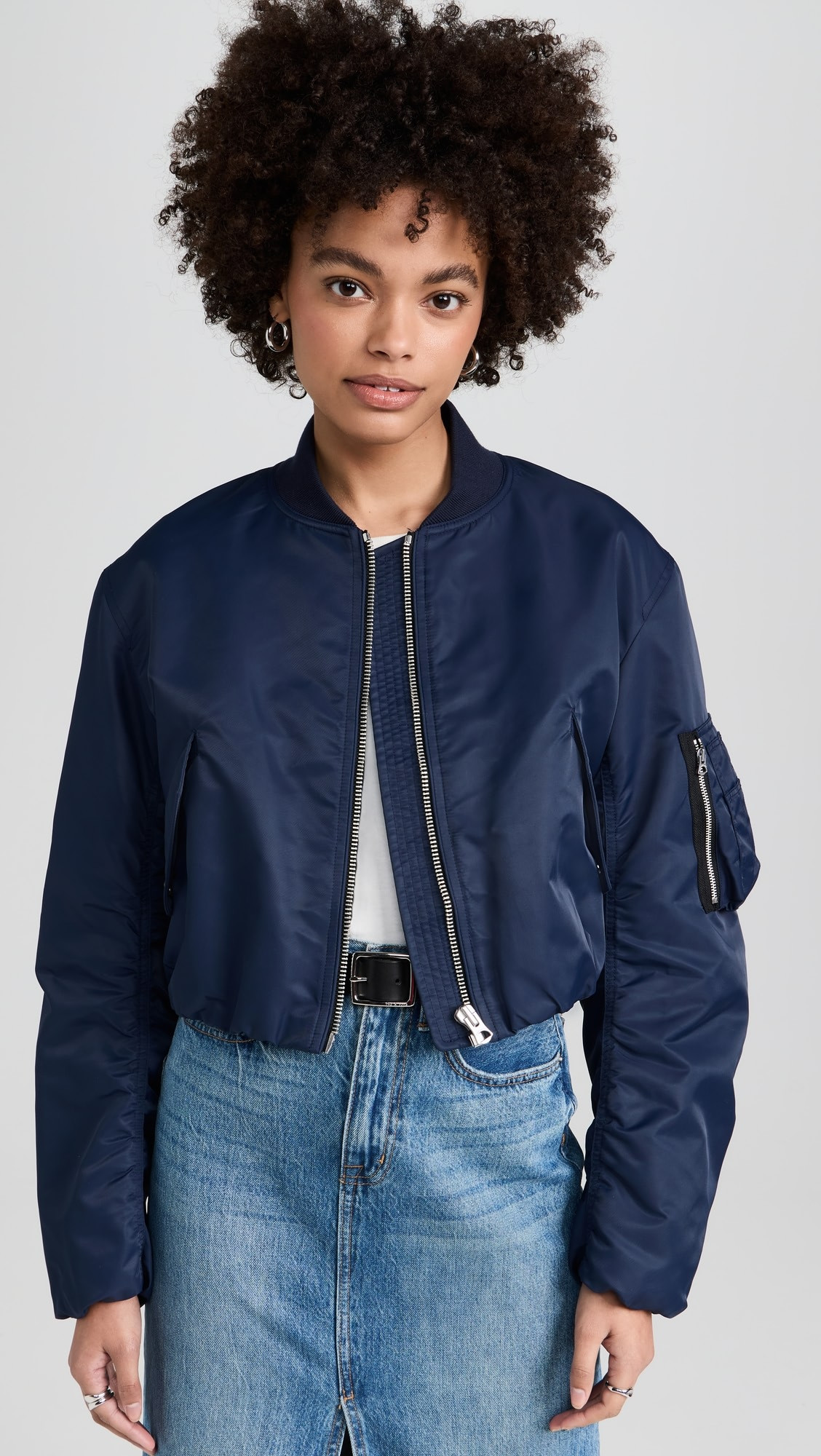 rag & bone Maggie Cropped Nylon Bomber Jacket | Shopbop | Shopbop