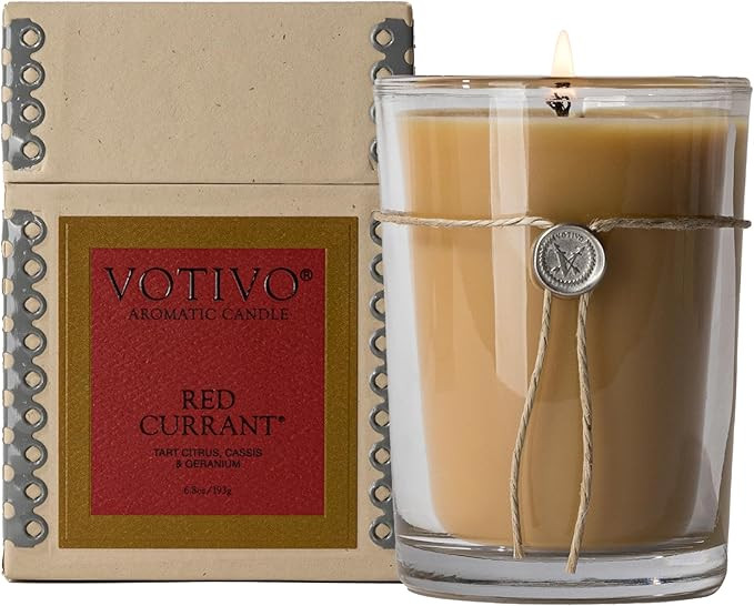 Votivo Red Currant 6.8 oz Aromatic Candle | Soy Wax Blend | Luxury Glass Jar Scented Candle & Box... | Amazon (US)