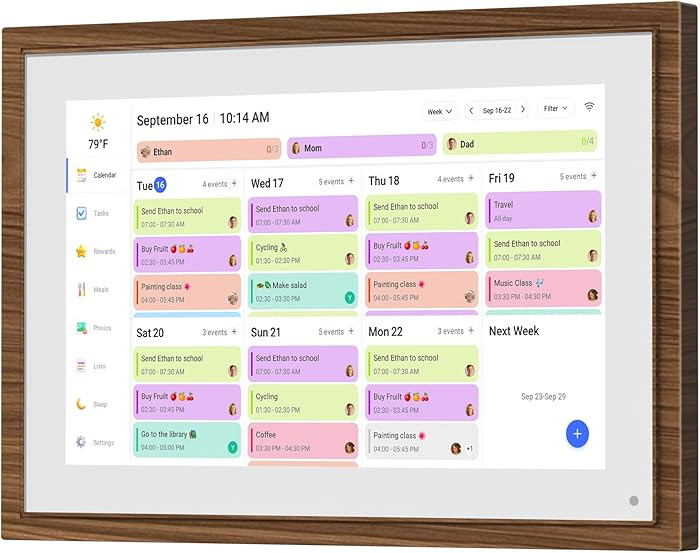10.1 Inch Digital Calendar Chore Chart with Touchscreen - Full HD Interactive Display, Wall & Des... | Amazon (US)