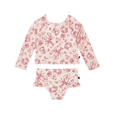 Modern Moments by Gerber Baby and Toddler Girl Keyhole Rashguard Set, 2-Piece, Sizes 0/3M-5T | Walmart (US)