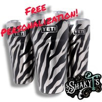 26Oz - 360 Zebra Print Laser Engraved On A Yeti Stackable Tumbler, With Straw Lid | Etsy (US)