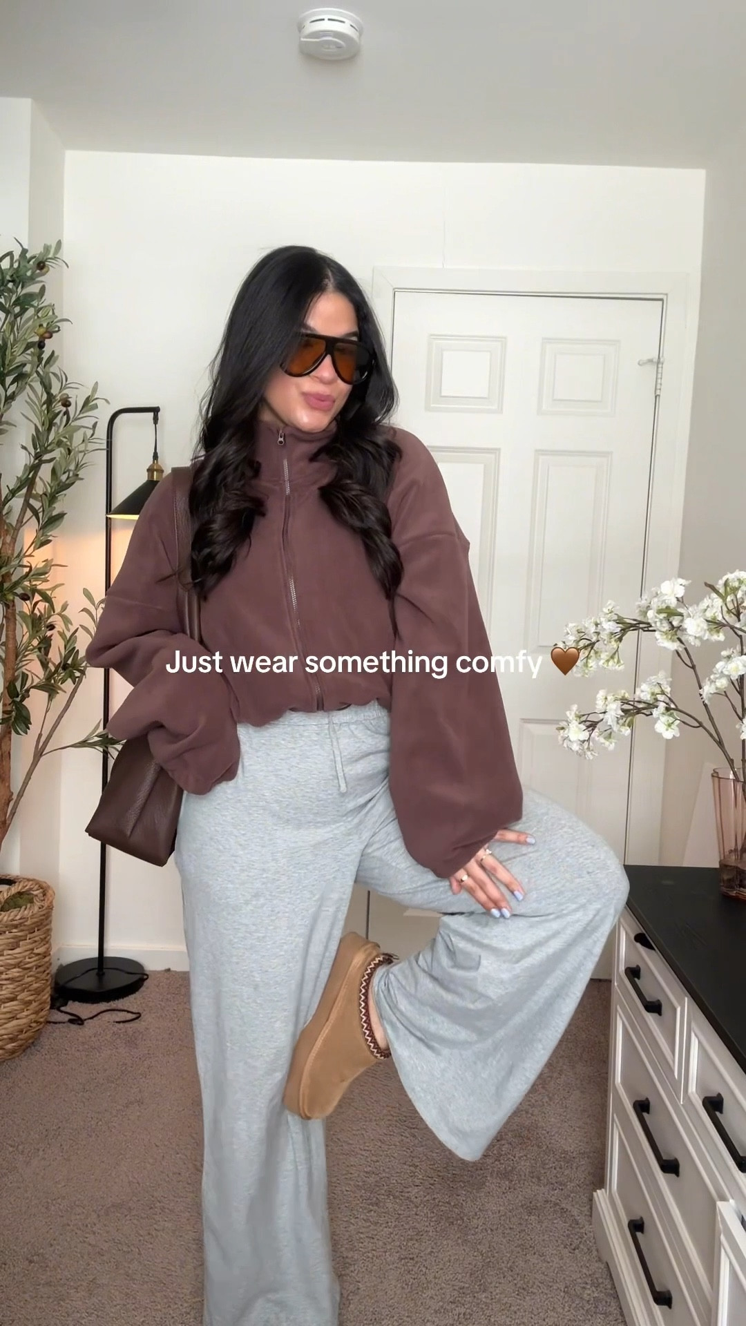 Comfy everyday outfit idea 🤎 
Size L Jacket
Size M sweatpants 

#LTKSaleAlert #LTKgrwm #LTKootd