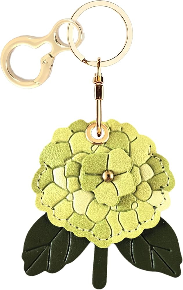 Leather Keychain Holder Case Compatible with AirTag,Cute Protective Cover with Keyring | Amazon (US)