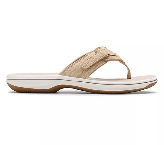Clarks Cloudsteppers Sport Thong Sandals - Breeze Sea - QVC.com | QVC