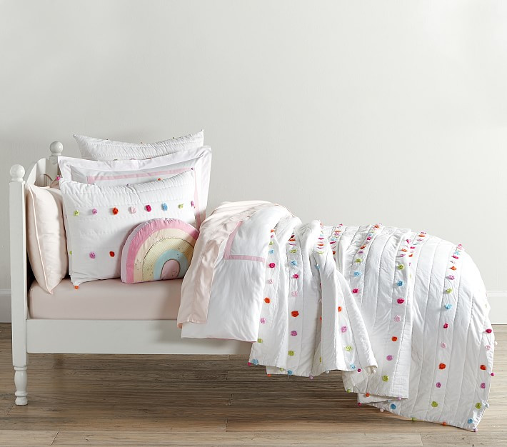 Bright Pom Pom Bedding Set | Pottery Barn Kids