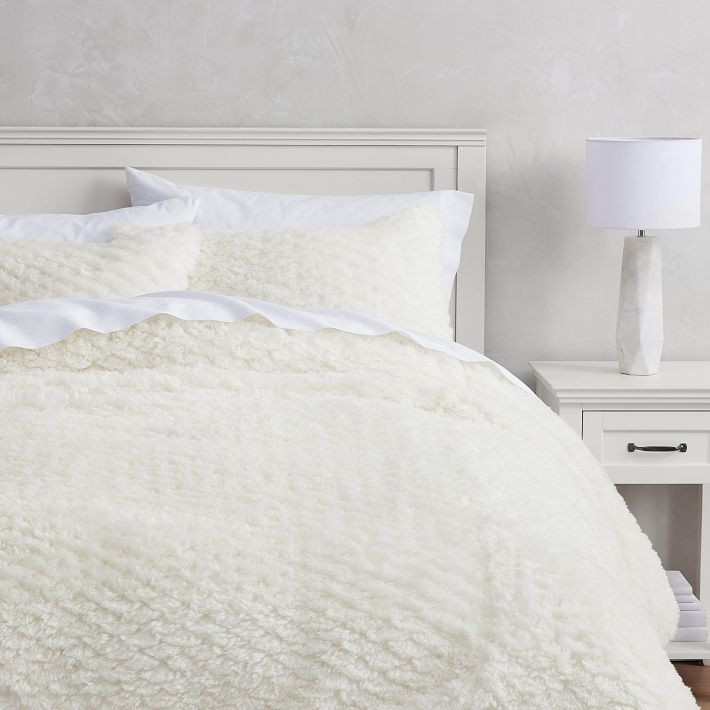 Cloud Faux-Fur Duvet Cover | Pottery Barn Teen