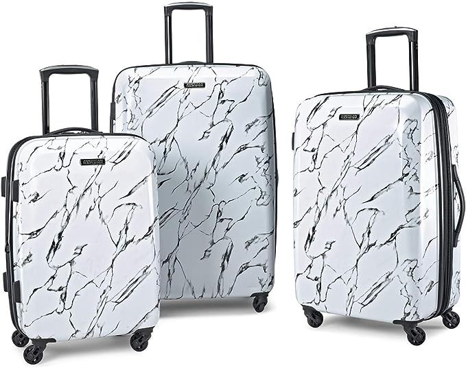 American Tourister Moonlight Hardside Expandable Luggage with Spinner Wheels, Marble, 3-Piece Set... | Amazon (US)