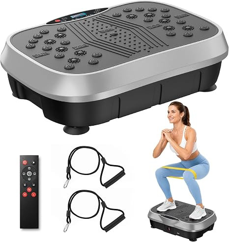 Vibration Plate Exercise Machine for Lymphatic Drainage, 10 Preset Modes & 200-Level Vibrating Pl... | Amazon (US)