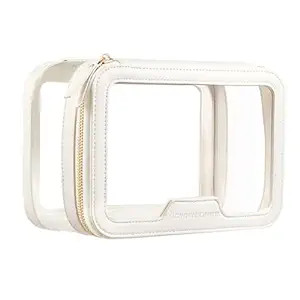 Rownyeon Clear Makeup Case Toiletry Bag Multipurpose Travel Makeup Train Case Portable Cosmetic O... | Amazon (US)