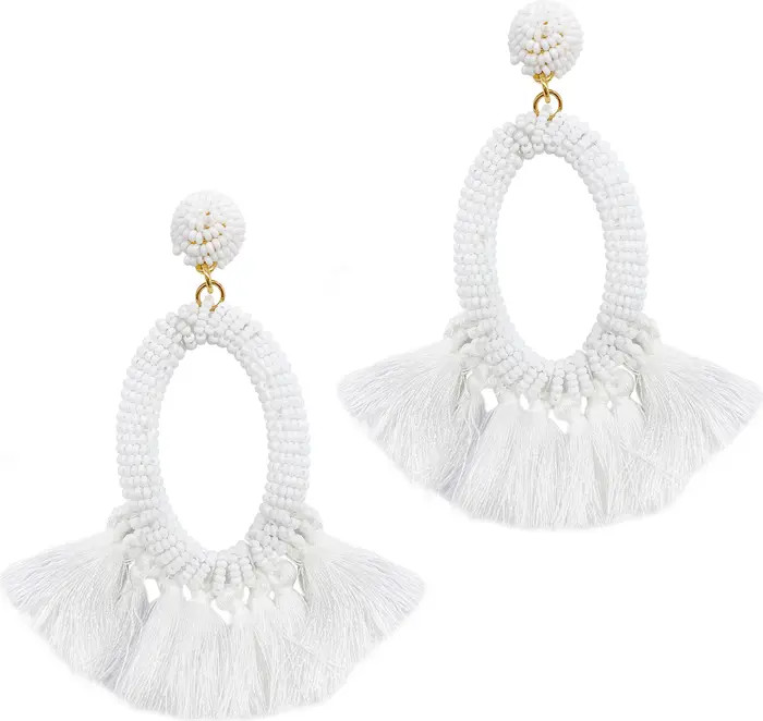 Beaded Fringe Drop Earrings | Nordstrom Rack