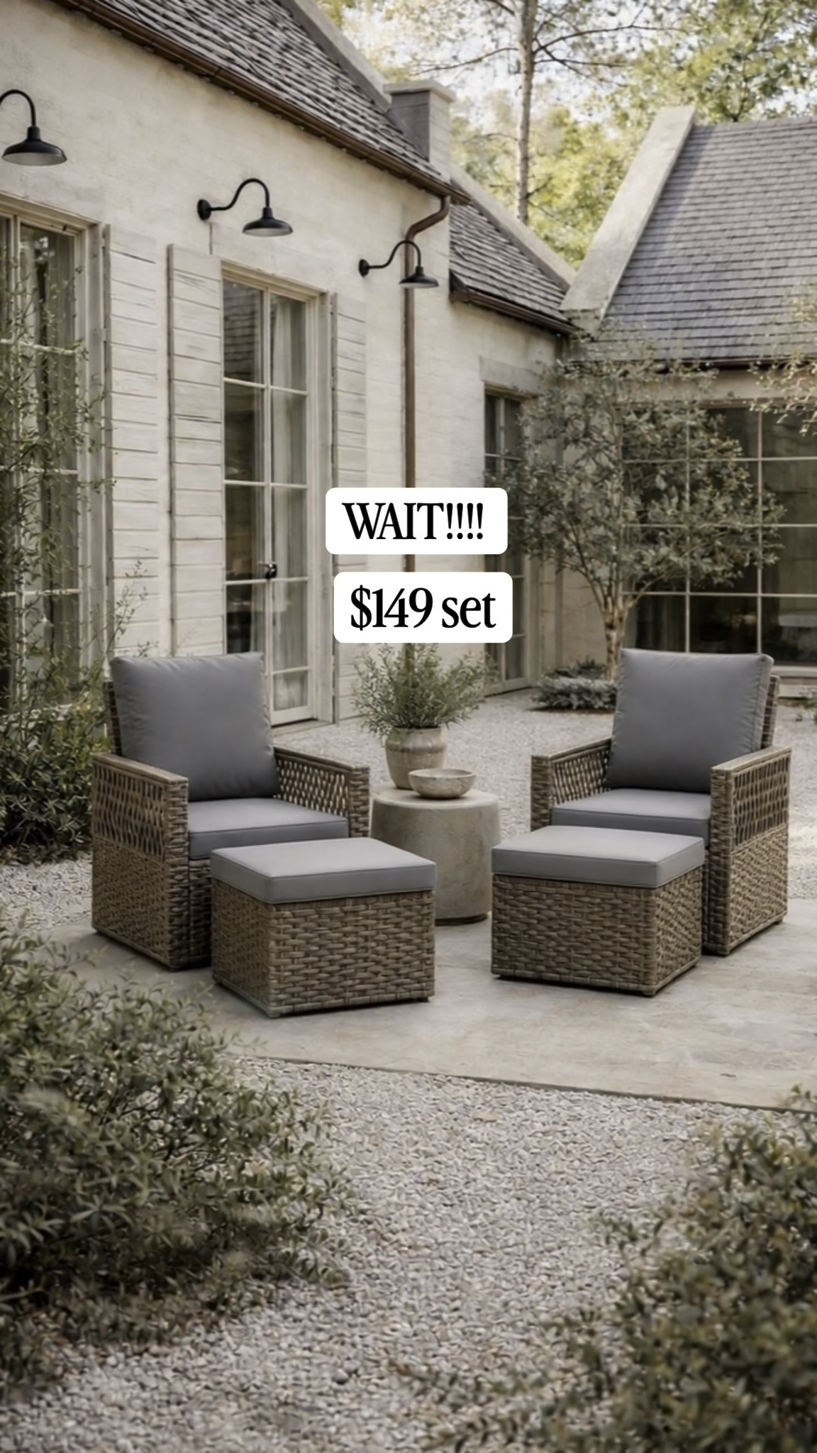 Run for this conversation set from Walmart it’s $149 free shipping. I love the Moody color right on trend two accent chairs with ottoman for $149. Total porch and patio must have

#LTKvlog