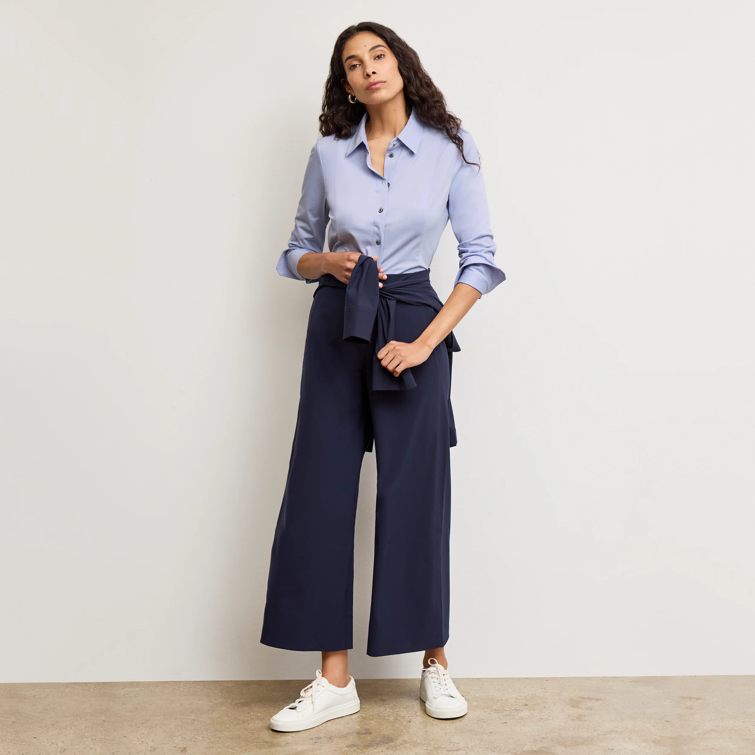 Clemens Flex Shirt - Knit Poplin :: Hydrangea | MM LaFleur