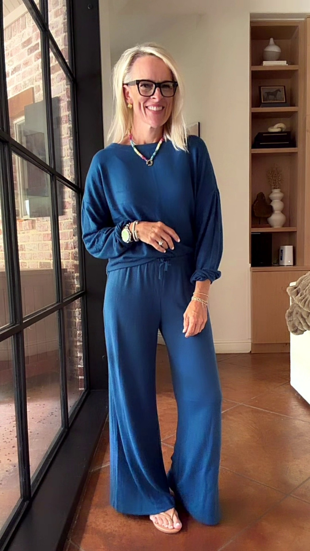 I think this Target lounge set is such a good combination of comfort and polish. The lightweight sweater fabric is incredibly comfortable, and I love the boat neckline and relaxed wide-leg pants. I’m wearing a small in both pieces. This would be perfect for lounging at home, travel days, running errands, or an easy day out. 💙

💡 LTK MADE EASY
❤️ Heart = Support my posts ;-)
🔖 Save = Get sale & restock alerts for the things you love!
📋 Lists = Keep favorites organized (List ideas: Christmas, Birthdays, and Vacations!)
📲 Share = Send lists and products to a friend (or your daughters like me).
💬 Comment = Ask me anything, and I’ll answer. ;-)

#LTKootd #LTKOver40