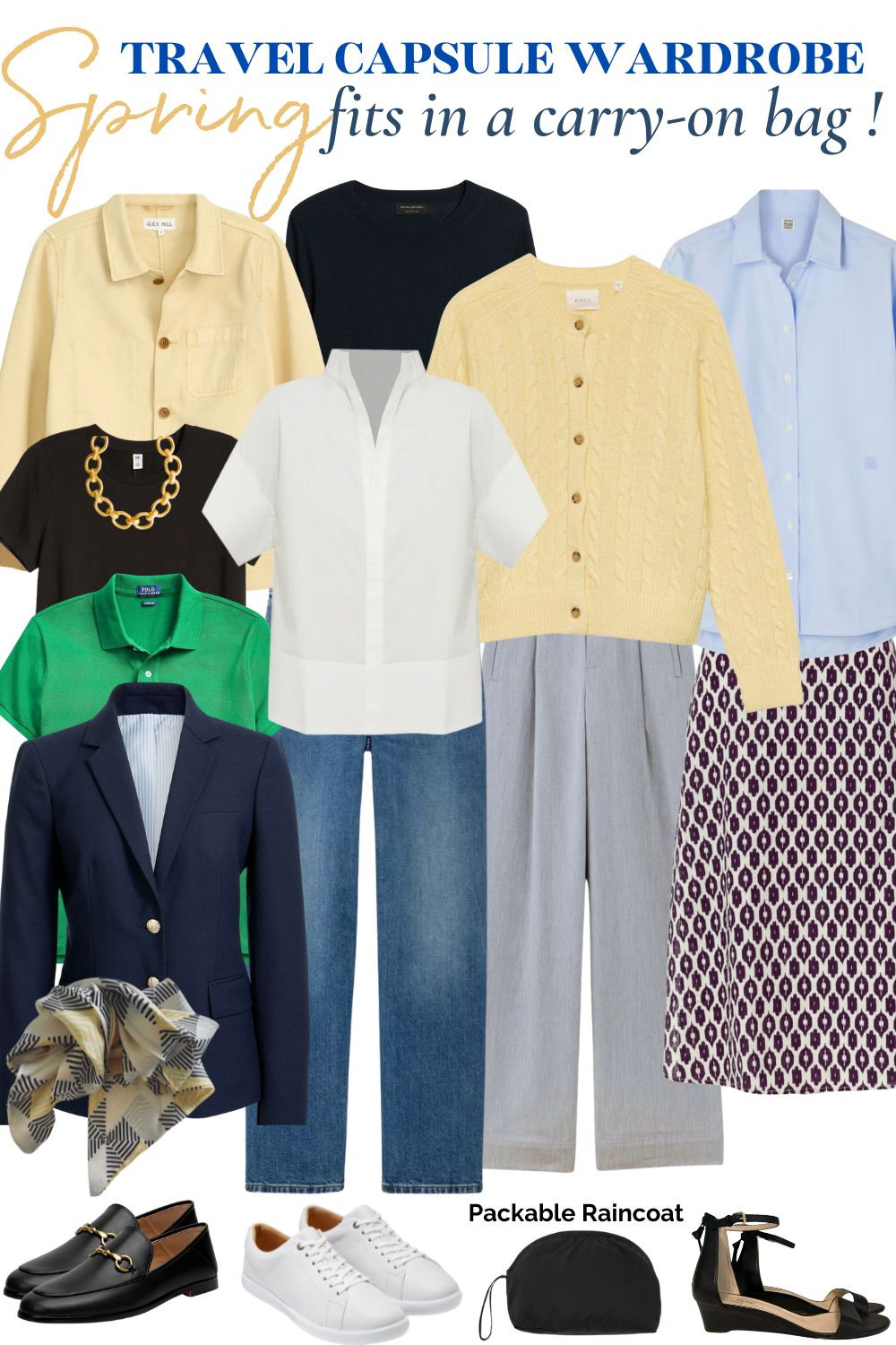 Travel Outfits for Spring! 🌼 

I've created a capsule wardrobe that fits in a carry-on bag. 15 pieces combine to create 25+ outfits. This is what I am taking on my own trip to Europe (Paris & London) in a couple of weeks. 

The key to capsule wardrobes is including versatile pieces that mix and match into easy-to-wear vacation outfits. Comfort is key! I limit shoes to three pairs if I am traveling carry-on only. 

I am loving a buttery yellow for spring so included a cardigan and barn jacket in that color — sp pretty. Swipe through to see the outfits and the packing list! 

Are you traveling this spring? Please share in comments.

 

 #LTKSeasonal #LTKOver40 #LTKTravel