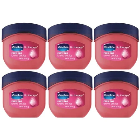 Vaseline Lip Therapy Rosy Lips 6-Pack – Mini Lip Balms for Soft, Deliciously Kissable Lips, Premium Gift Set, 0.25 Oz Ea | Walmart (US)