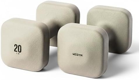 WeGym SafeGrip Square Dumbbells with Anti Slip Handles, Aesthetic Free Weights for Home Workouts,... | Amazon (US)