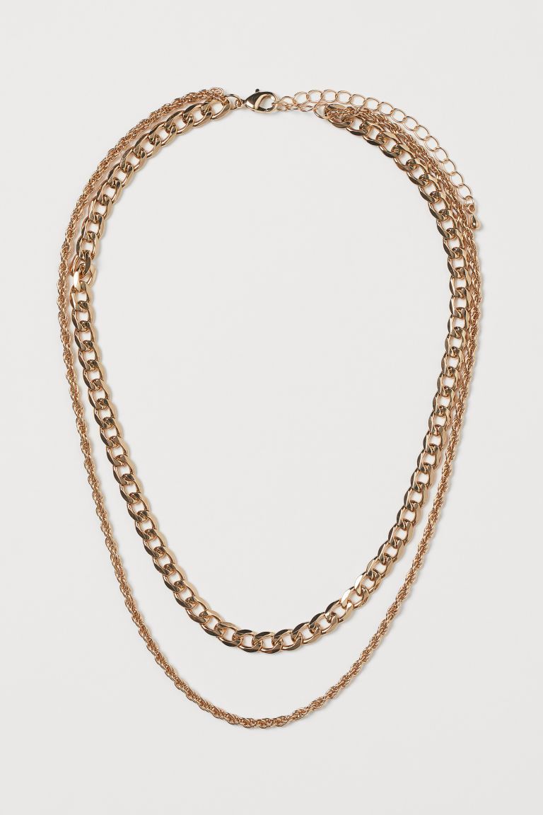 H & M - Double-strand Necklace - Gold | H&M (US + CA)