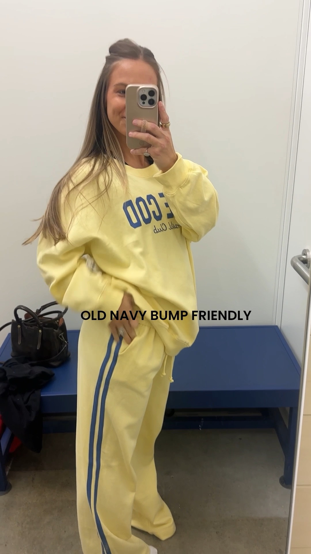 40% OFF everything right now at OLD NAVY!  Wearing a medium pants. Large in tops except the blue sweatshirt was a medium. 18 weeks pregnant!! 

#LTKootd #LTKBump #LTKmomlife