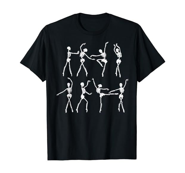 Skeleton Ballerinas Ballet Dance Cute Halloween Costume Girl T-Shirt | Amazon (US)