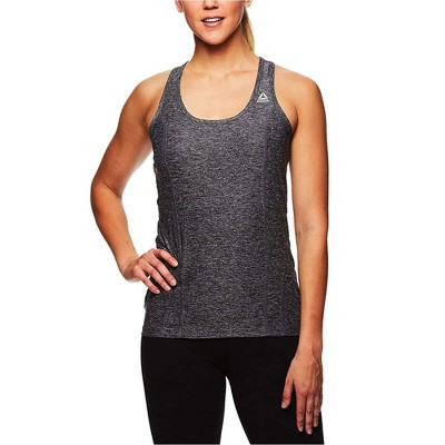 Reebok Womens Space Dye Print Racerback Tank Top, blkheather, Large | Target