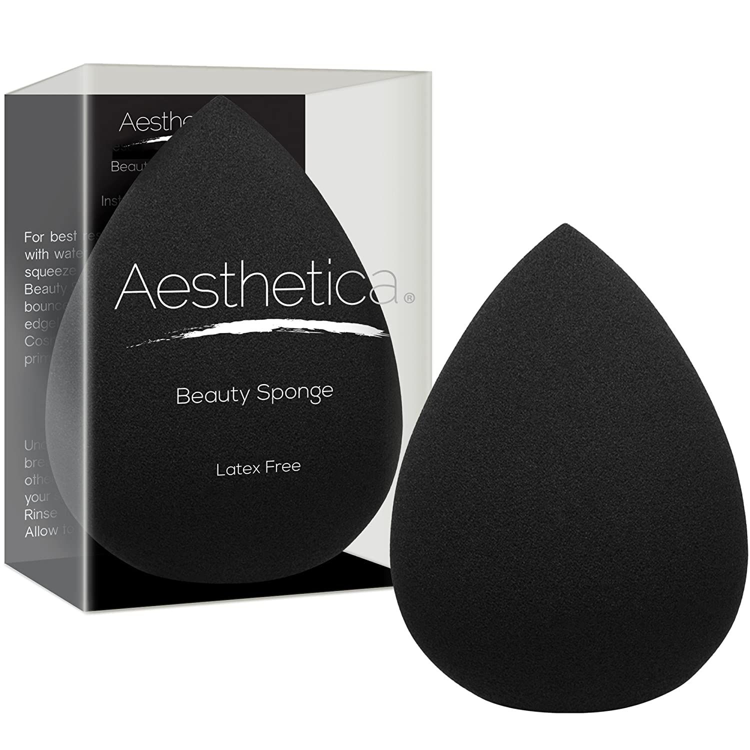 Aesthetica Cosmetics Beauty Sponge Blender - Latex Free and Vegan Makeup Sponge - For Powder, Cre... | Amazon (US)