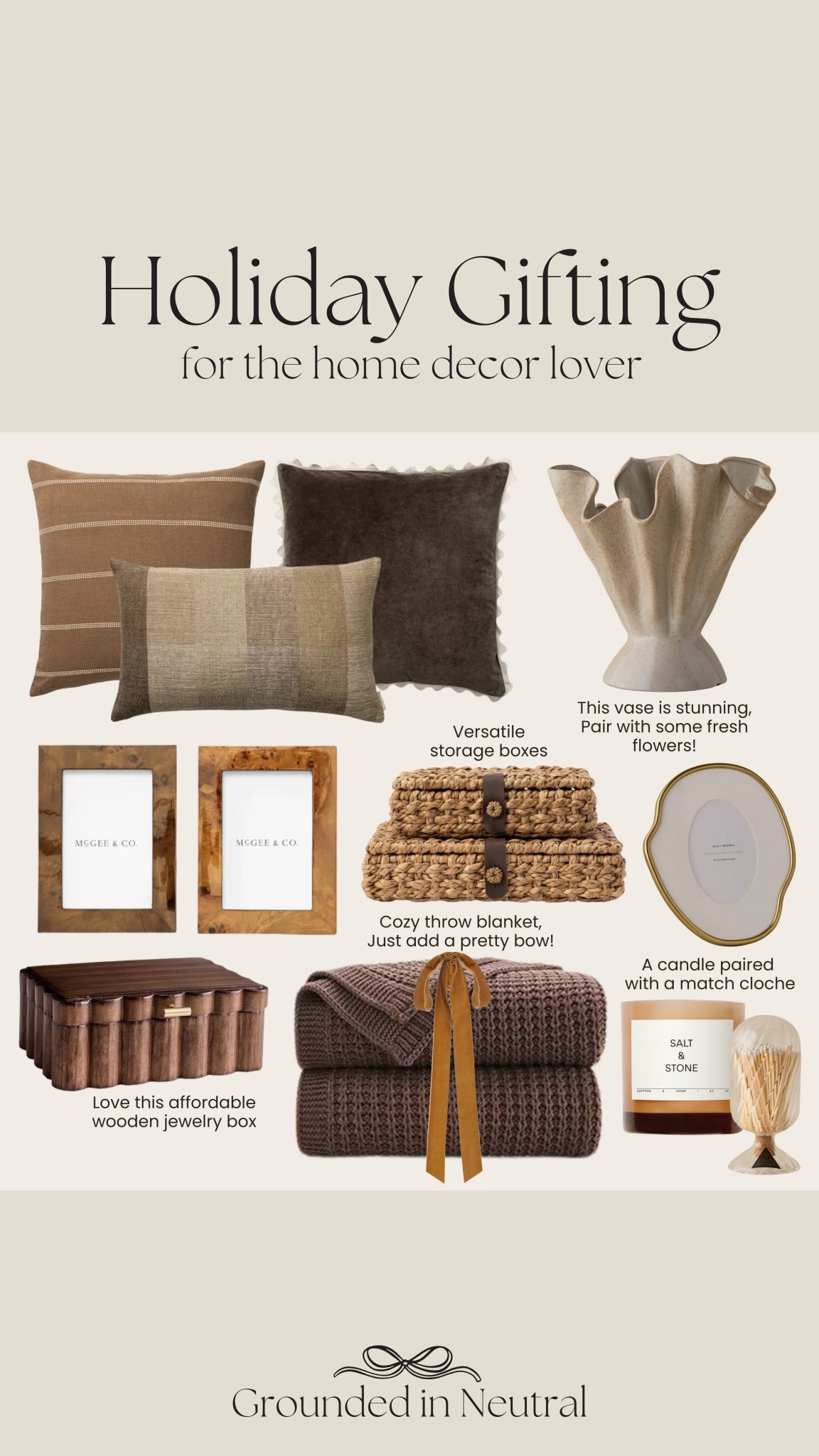 Holiday Gifting: For the Home Decor Lover 🤎

Lulu and Georgia decor, McGee & Co. gifts, picture frames 

#LTKHome #LTKGiftGuide #LTKHoliday