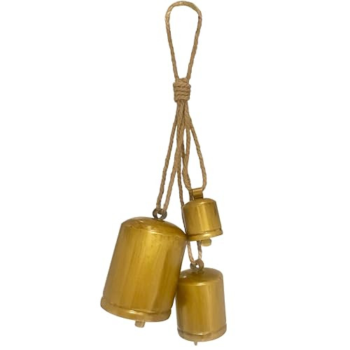 Haute Decor Hanging Jingle Bells, Assorted Sizes (Antique Gold) | Amazon (US)