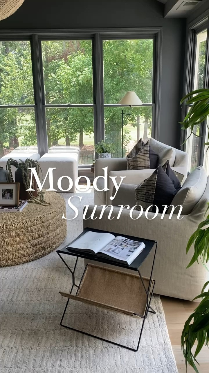 Sunroom inspo, living room inspo, moody sunroom, moody living room 

#LTKhome #LTKstyletip #LTKVideo