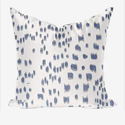 Blue Dots Graffito Pillow Cover with Zipper Square Euro Sham or Lumbar Pillow Cushion Cover Pillo... | Walmart (US)