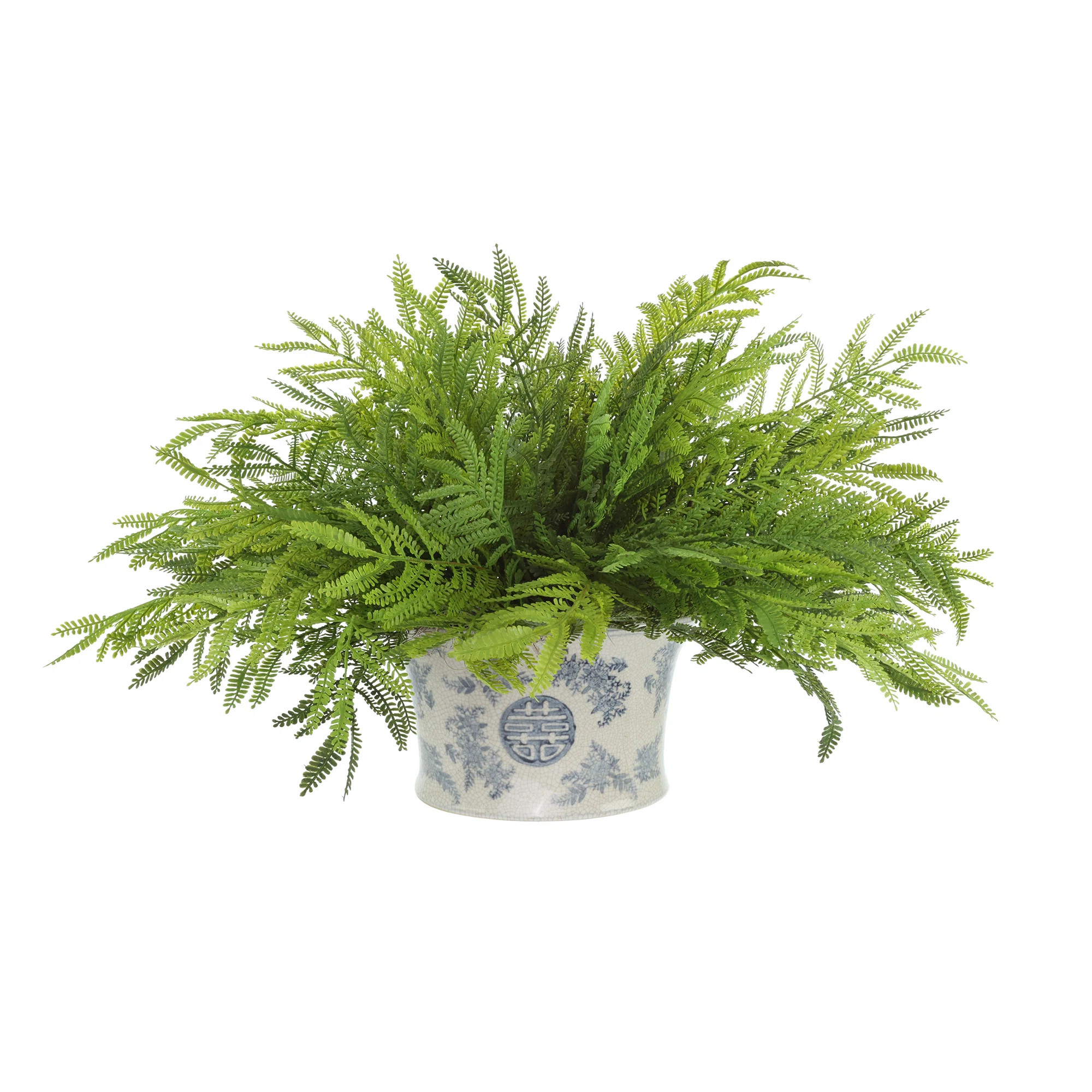 Melra Faux Fern Plant in Ceramic Vase | Perigold