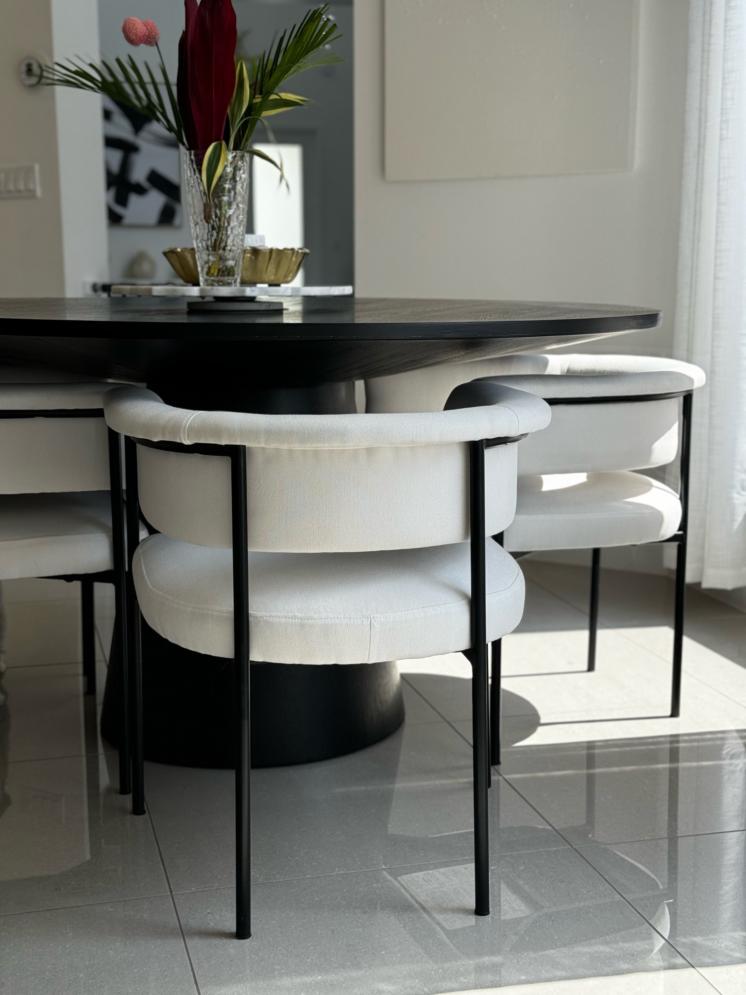 Kitchen table chairs on a budget. Had these for months now and so easy to clean! 

#LTKHome