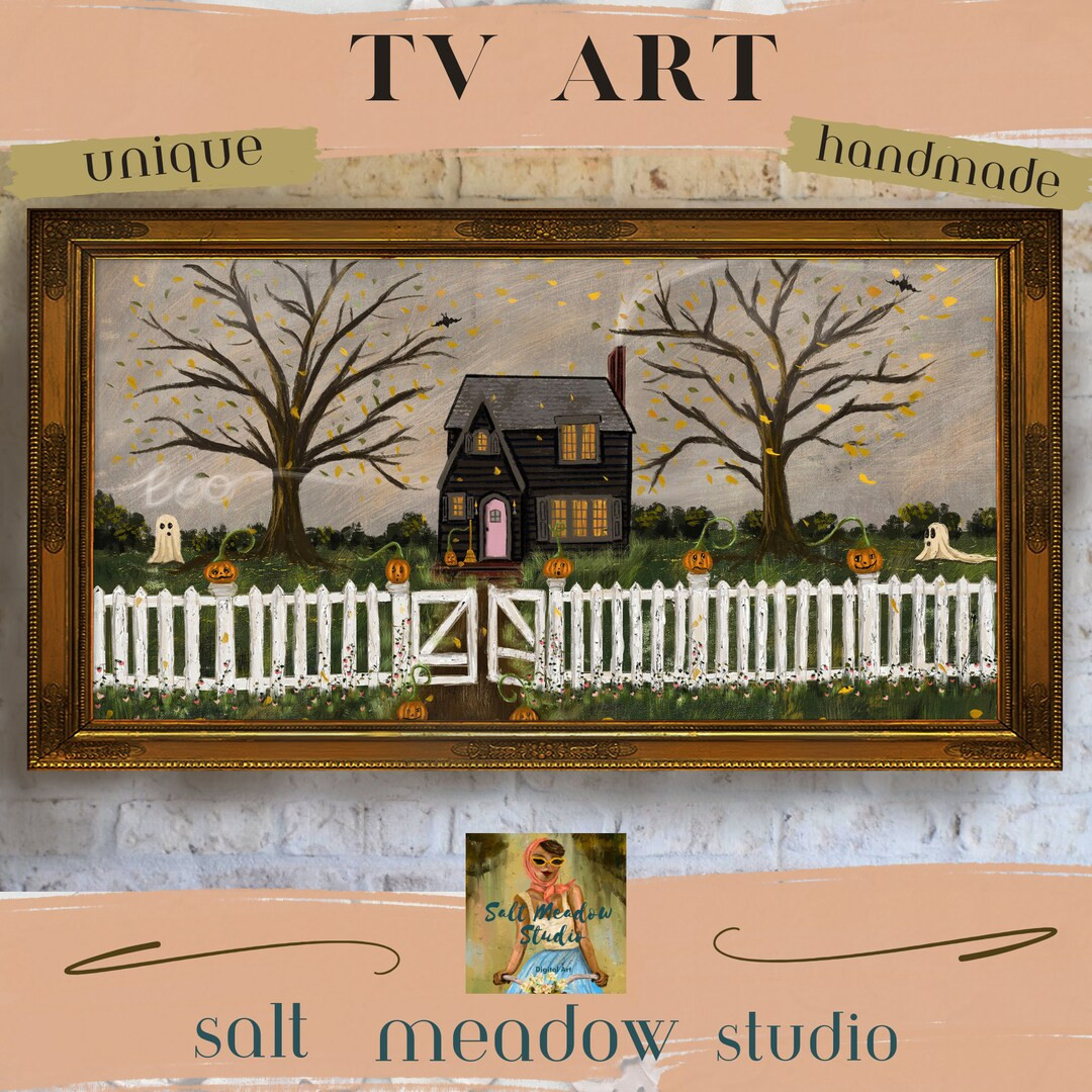 Halloween Cottage Frame TV Art: Whimsical Autumn Scene (digital Download) - Etsy | Etsy (US)