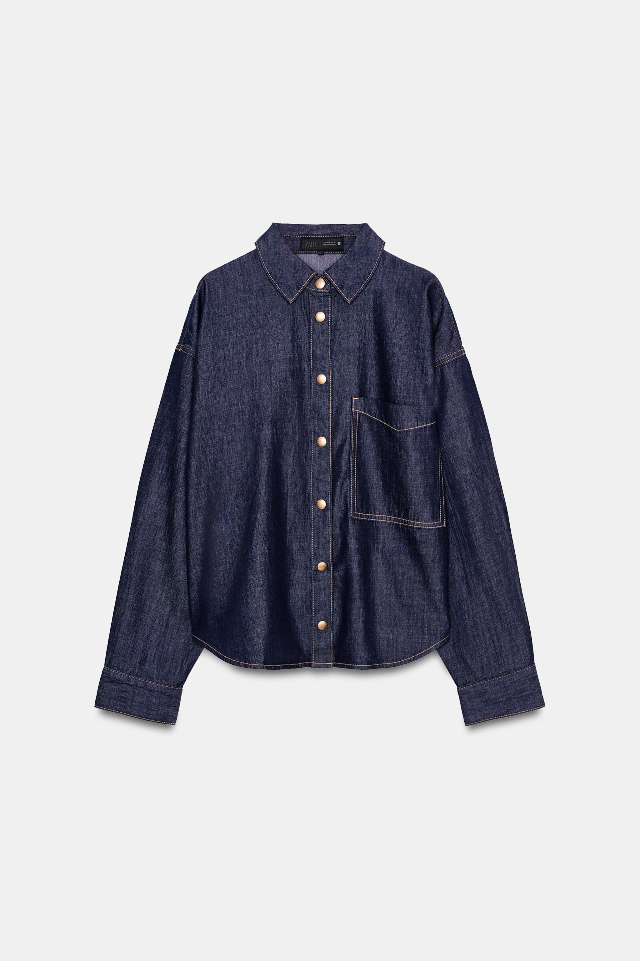 Z1975 OVERSIZED DENIM SHIRT SET | Zara AU