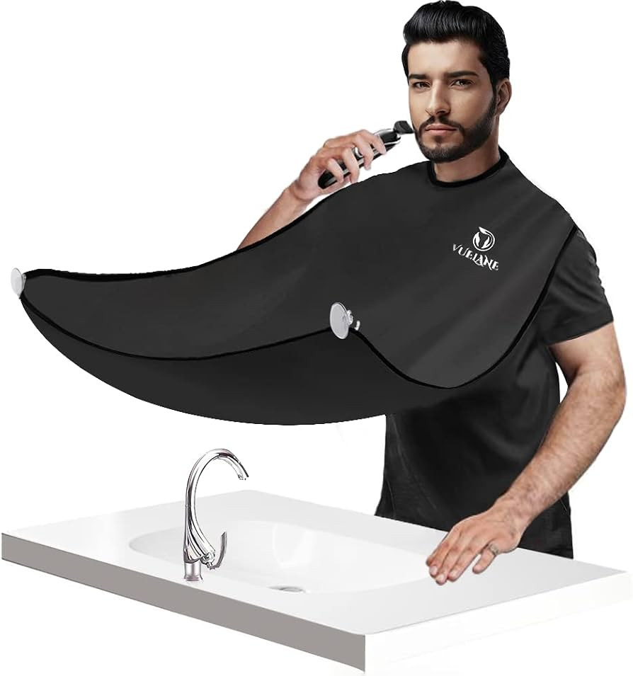 Beard Bib, Men’s Beard Hair Catcher for Shaving Trimming, Non-Stick Beard Trimming Catcher Bib,... | Amazon (US)