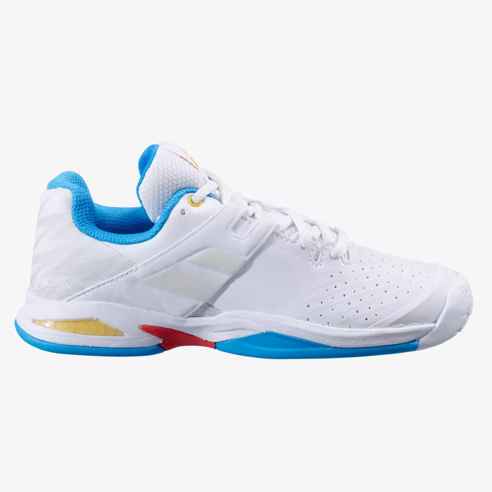 Propulse All Court Junior Tennis Shoe - White/Blue, 6 Y - Babolat | PGA TOUR Superstore
