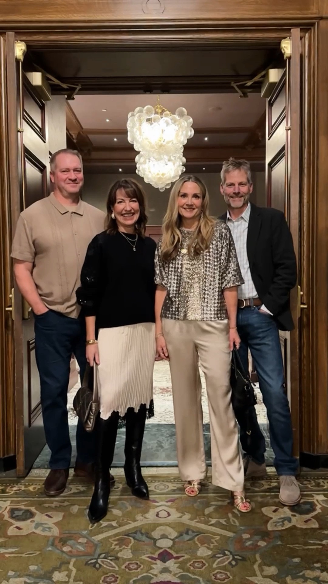 Comment SHOP for outfit links!🛍️🛍️
LSW husbands making their debut on our feed! They’re definitely content to be behind the scenes, but on our recent trip to Walla Walla they were good sports and agreed to be in our reel! We are so blessed to have their love and support on this crazy journey we’re on! Seemed full circle being able to take them on our “business trip” creating content for the beautiful @marcuswhitmanhotel and other businesses in Walla Walla. We had such an amazing time! 
You can shop our date night looks as well as our husbands’ outfits on LTK!
How to Shop:🛍️🎁
-Comment SHOP for links!
-Click the link in our bio to shop!
-Watch our stories for links!

Sanctuary, lace trim skirt, black sweater, Sam Edelman boots, Chico’s, sequin top, Quince satin pants, Mavi jeans, Florsheim boots, sweater polo

#LTKOver40 #LTKTravel #LTKootd