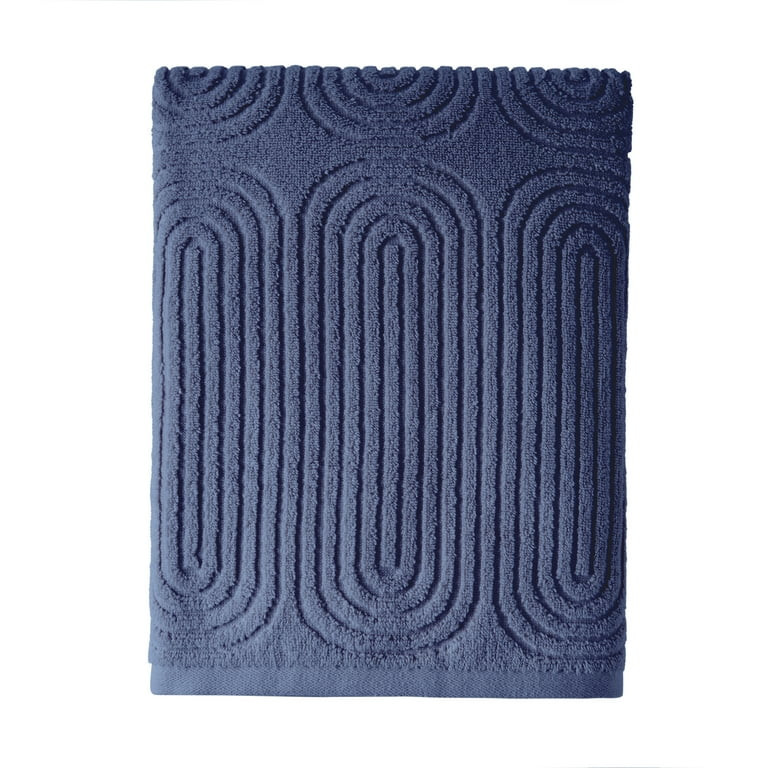 Beautiful Textured Bath Towel, 56" x 30", Smokey Blue by Drew Barrymore | Walmart (US)