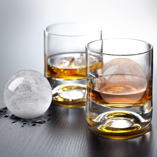 Ice Ball Maker, TINANA Reusable 2.5 Inch Ice Cube Trays, Easy Release Silicone Round Ice Sphere Tray | Amazon (US)