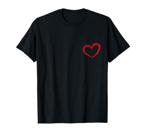 Red Heart Cool Love Heart Graphic Valentines Day Men Women T-Shirt | Amazon (US)