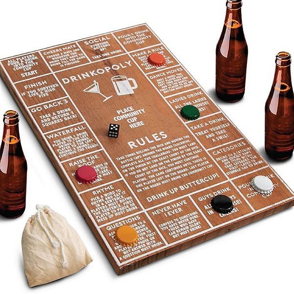 Hammer & Axe Wooden Drinkopoly Board Game | Kohl's