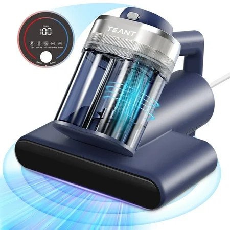 Teant Mattress Vacuum Bed Vacuum Cleaner with 253.7nm UV-C Light, Hyper Helix Motor with 16Kpa Strong Suction & 33000 RPM/Min Tapping, HEPA Filter,149℉ Heat & Ultrasonic & Anion for Bed and Pet | Walmart (US)