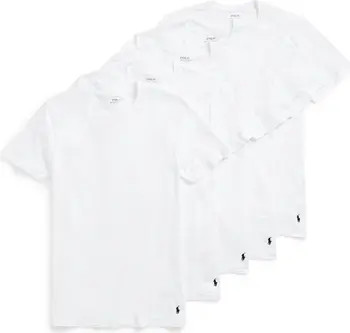 5-Pack Relaxed Fit Logo Embroidered Crewneck Undershirts | Nordstrom