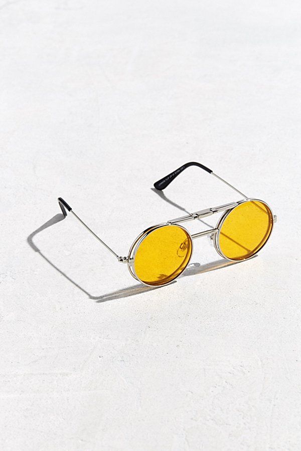 Spitfire Lennon Flip Sunglasses - Silver One Size at Urban Outfitters | Urban Outfitters US