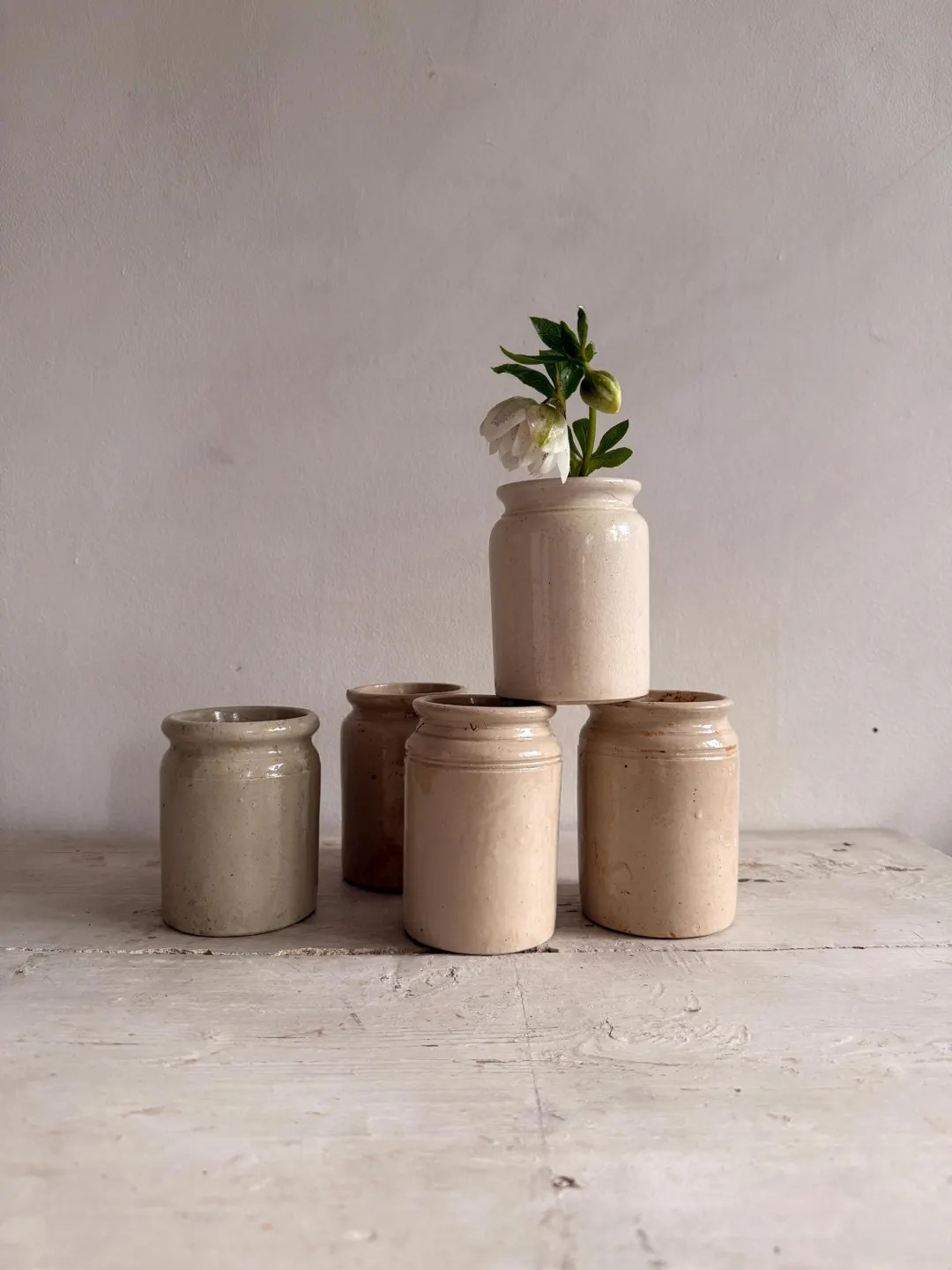 Antique Grey Stoneware Jar, Vintage Decorative Jam Pot, Utensil Storage Pot, Table Wear,Rustic Ce... | Etsy (US)