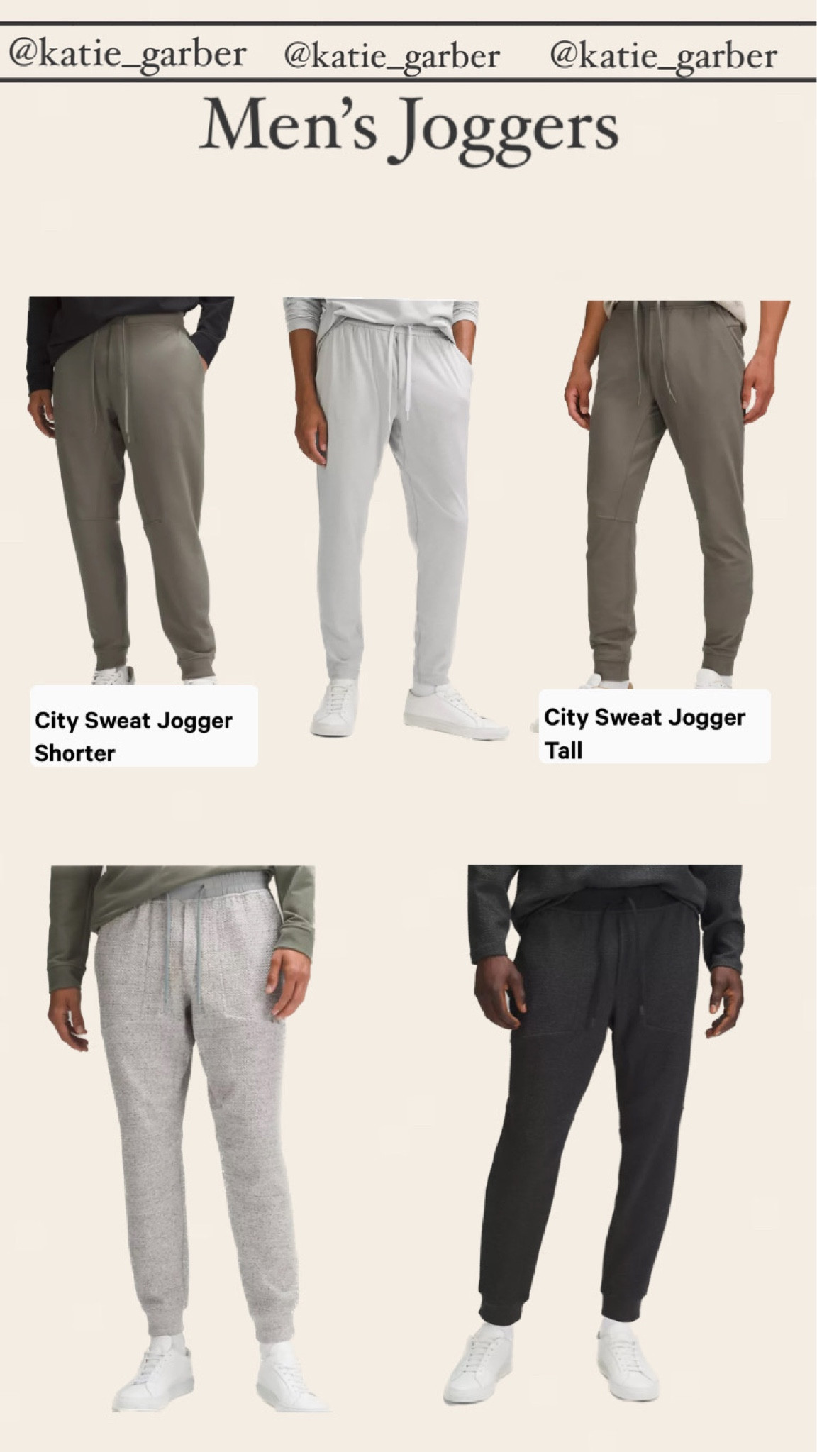 City Sweat Jogger *Shorter, Men's Joggers